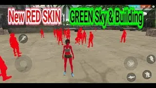 Free Fire Script New Red Skin  - Green Sky & Building Test