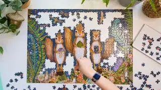 Squirrel Royale | GreenBox Art 1000 Piece Gold Foil Embellished Jigsaw Puzzle