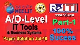 O\A Level Paper Solution Jul 2016 M1 R4  IT TOOLS & BUSINESS SYSTEMS In Hindi and English in Advance
