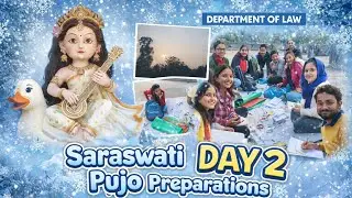 Day 2: Saraswati Pujo Preparation Vlogs| Enjoy With Us 🩷