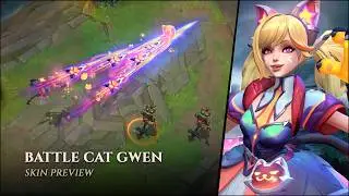Battle Cat Gwen Skin Preview &ndash; Legendary Skin || League Of Legends: Wild Rift