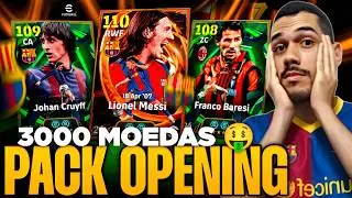GASTEI 3000 MOEDAS 🤑 PACK OPENING na BOX do MESSI CABELUDO &Eacute;PICO de ANO NOVO 👀 EFOOTBALL 2026 MOBILE