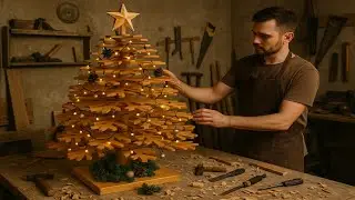 Instructions on How to Make a Beautiful Wooden Christmas Tree Easily // Woodworking Genius