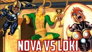 Marvel Heroes Omega Nova vs Loki Boss Battle (Playstation 4 Pro)