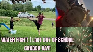 LAST DAY OF SCHOOL 2024 WATER FIGHT | CANADA DAY!