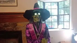 Gemmy 2015 Cauldron Witch Fully Restored.