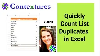 Quickly Count List Duplicates in Excel