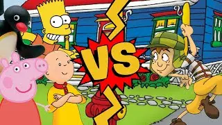 M.U.G.E.N. Battles | Bart Simpson/Peppa Pig/Caillou/Pingu vs El Chavo del 8
