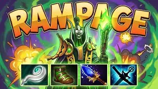 Rampage Rubick Dota 2 ! Rubick Dota 2 Mid Lane Carry Gameplay Build Support 7.40