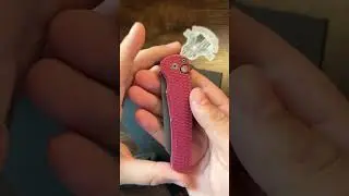 Protech Malibu flipper; red dragon scale battle worn handles, 2025 blade show exclusive