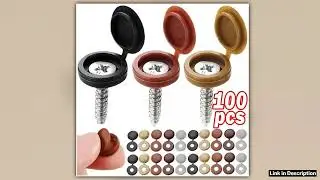 100Pcs Nails Screw Caps Plastic Protective Covers 7 Colors Phillips Screw Decorative Cover Cross