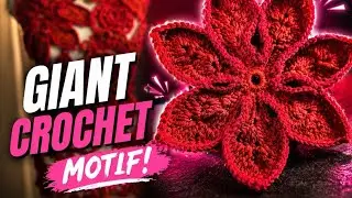 How to Make a Giant Poinsettia Crochet Doily | Holiday Table Centrepiece | Irish Crochet | Freeform