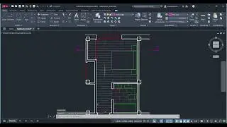 17 Sección transversal hasta falso techo en AutoCad de habitación de hotel.