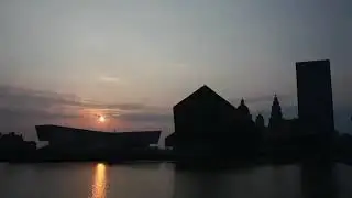 ‪Liverpool waterfront sunset 🌅