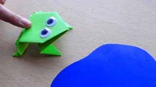 Jak zrobić skaczącą żabę origami? 🐸 Jak zrobić origami z papieru. Żaba z papieru