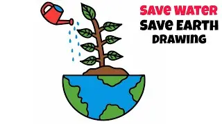save water drawing💧 save earth 🌎 drawing | world water day drawing | save water save earth save life
