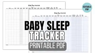 Baby Sleep Tracker Printable PDF