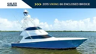 2015 Viking 66 Enclosed Bridge For Sale w/ Seakeeper & C32 CATs