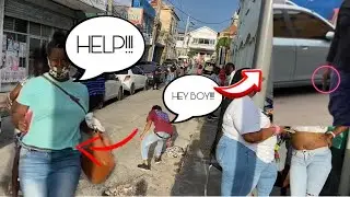 FLING STONE PRANK IN MONTEGO BAY JAMAICA 🇯🇲 PART 2*P0L1C&pound; PULLS HIS GUN OUT ON US *MUST WATCH