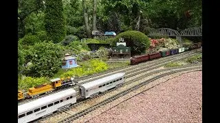 The Train Lady Amazing Model Railroad RR LGB G & O Scale Gauge trains layouts Awesome Large Layout