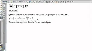 Les restrictions et la réciproque de la fonction racine carrée