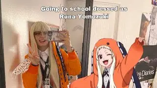 Going to school dressed as Runa Yomozuki🖤🤭