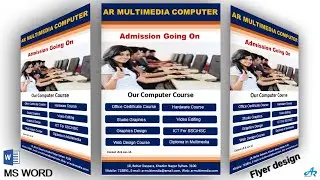 MS Word Tutorial: Professional Nice Flyer Design|Brochure Design Using MS Word 2016 By Asith Roy