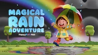 Magical Rain Adventure | Fun Rainy Day Song for Kids | HappyKids Hub