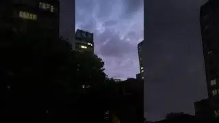 Cloudy Timelapse - Montreal City View Grey To Blue Dark Clouds