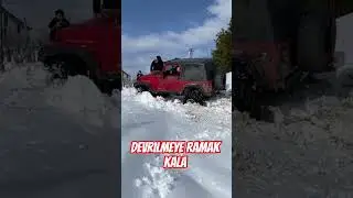 WRANGLER DEVRILMEYE RAMAK KALA DURDU.... #4x4 #offroad #l200 #automobile #4wd #kar #doğa #araziaracı