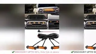 4PCS Car Front LED Grille Light for Toyota Tacoma 2016-2019 TRD PRO Amber White Grill Light Eagle Ey