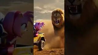 🐾Sonic & Amy Babysit Cubs then Lion Chase!😂#funnyshorts #sonicai #sonic Original
