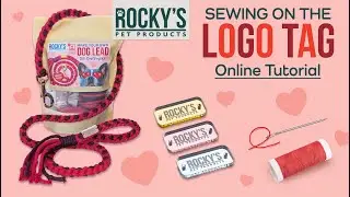 Sewing on the Logo Tag for our Make Your Own Dog Lead's or Dog Collar's