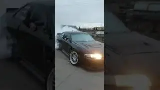 TURBO CATCHES FIRE AFTER INSANE BIRTHDAY BURNOUT! / 1JZ S14 /