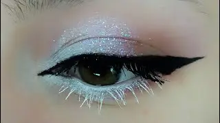 Зимний мейк с палетками HUDA BEAUTY Rose Quartz, Narimi Black Ash и спарклом Bernovich X53