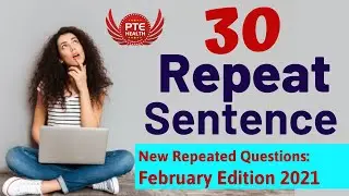 PTE Repeat Sentence Practice with Answer | Latest Exam Question | February 2021 | Part-1 |PTE health