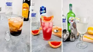 5 Cocktailuri simple cu vodcă (Madras, White Russian, Sea Breeze, Vodka Martini, Cape Codder)