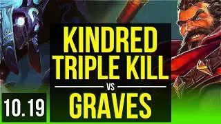 KINDRED vs GRAVES (JUNGLE) | 5 early solo kills, Triple Kill, 9 solo kills | NA Challenger | v10.19