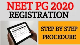 How to fill Neet PG 2020 Application form online, Step By step Procedure|Neet PG 2020 Registration