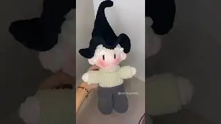 Just a tiny witch with the coziest spells 🪄🖤✨#CrochetWitch#AmigurumiWitch#CuteWitch