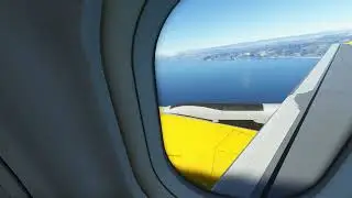 MSFS Fenix A320 Wingview Full Flight Barcelona (LEBL) 24L - Palma de Mallorca 24L (LEPA) Spain