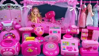 13 Minutes Satisfying with Unboxing Cute Barbie Princess Bedroom and Appliances Set ASMR|Review Toys