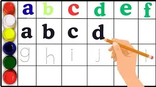 Alphabet, ABC song, ABCD, A to Z, Kids rhymes, collection for writing along dotted lines for toddler