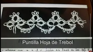 Frivolité: puntilla hoja de trébol