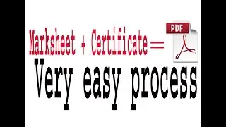 ATET Special (How to make a pdf for marksheet and certificate)