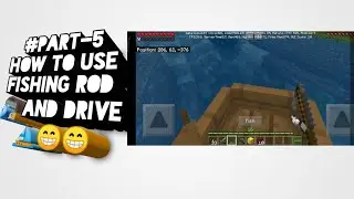 #part-5 Fishing Rod use and how to do Boating / Minecraft PE/ in Hindi / Raj Gaming