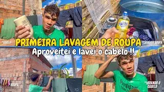 Primeira Lavagem de 2026 | Lavei Roupa e Cabelo!