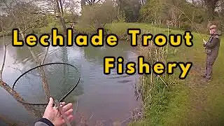 #Flyfishing Lechlade UK Still water #troutfishing Trout fishery, huge trout, Wychwood 10ft 7wt.