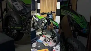 Heating The Machine Kawasaki KX450 Supermoto