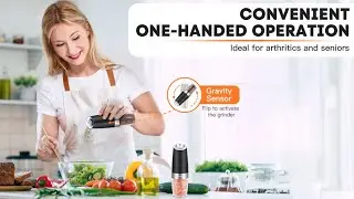 AmuseWit Gravity Electric Salt Grinder Set